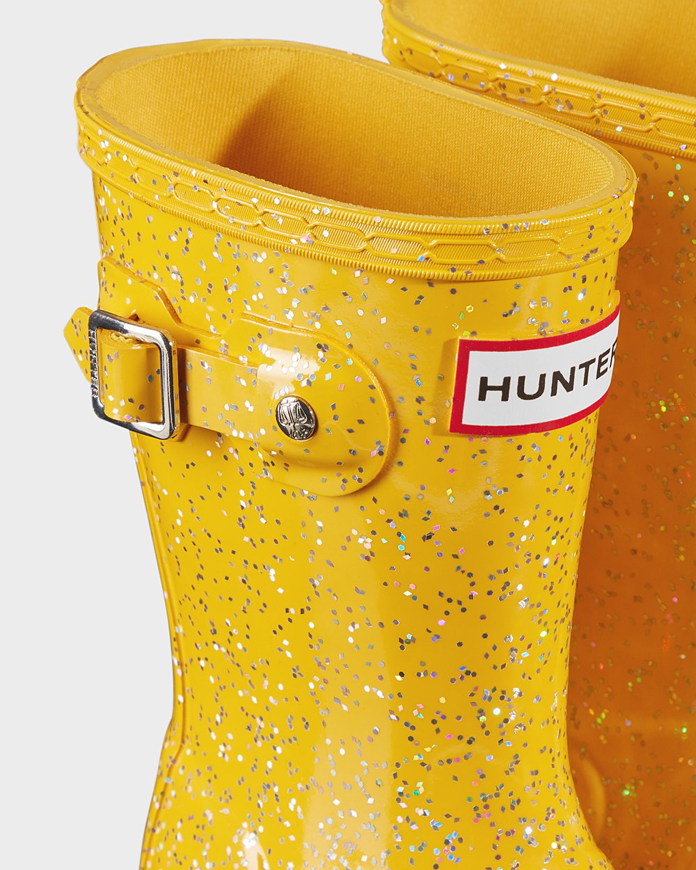 Kids Hunter Original Little Giant Glitter | Rain Boots Yellow | NZ-39652-MWDG